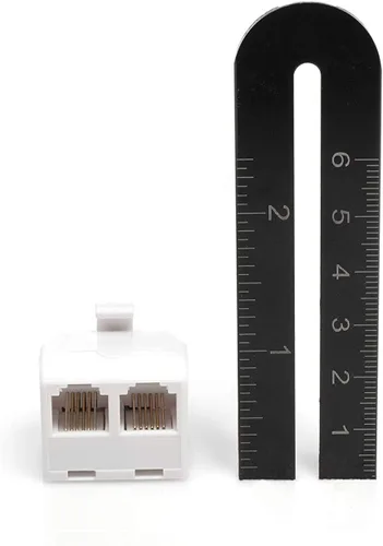 Miniatura 6 de THE CIMPLE CO Divisor de teléfono de 2 líneas para línea fija - Divisor de teléfono de 2 vías (1 y 2 líneas) con conector Keystone RJ11 - Divisor