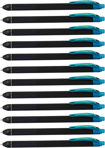 Miniatura 17 de Pentel EnerGel Kuro - Bolígrafo de gel líquido, (punta de 1/32 pulgadas - 0.7 mm) línea media, tinta negra, paquete de 12 (BL437R1-A)