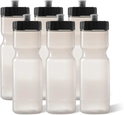 Miniatura 18 de Botellas de agua deportivas 50 Strong – Botellas de plástico reutilizables de 22 oz libres de BPA con tapa de tracción – Fabricadas en EE. UU.