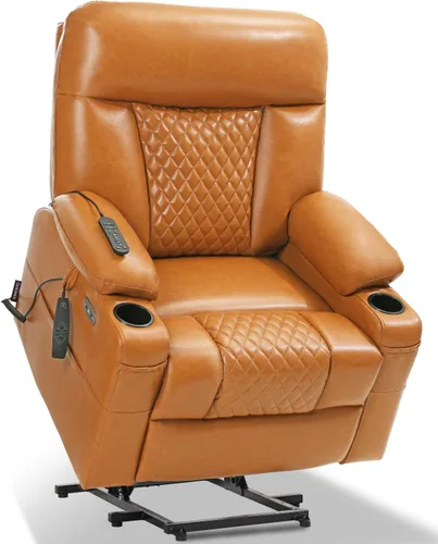 Miniatura 13 de EONIX SLRY019020 - Silla reclinable eléctrica para adultos mayores con calor y masaje, sillas reclinables eléctricas resistentes de 400 libras