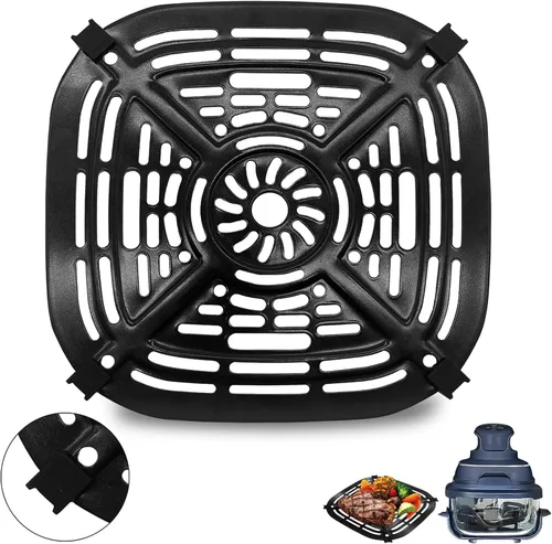 Miniatura 8 de Accesorios para freidora de aire Ninja AF080 Mini freidora de aire, 5.6 x 5.6 pulgadas, cuadrada, de grado alimenticio, antiadherente, freidora
