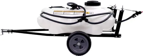 Miniatura 3 de Brinly ST-152BH-A Rociador de remolque autoalmacenado para césped y jardín con brazo plegable, de 15 galones, blanco mate