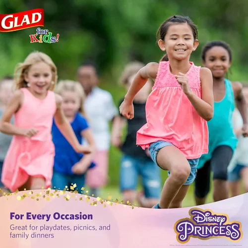 Miniatura 5 de Glad Vasos de plástico desechables de Disney Princess para niños, divertidos, resistentes, aptos para niños, vasos desechables de plástico para uso