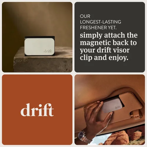 Miniatura 6 de Drift Ambientador de coche – El ambientador original de piedra – Eliminador de olores de coche – Aroma duradero – Clip de metal – Aceites esenciales