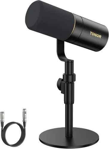 Miniatura 12 de TONOR Kit de micrófono dinámico para podcasts, interfaz de audio y micrófono XLR/USB para podcasting, grabación, micrófono de estudio cardioide XLR