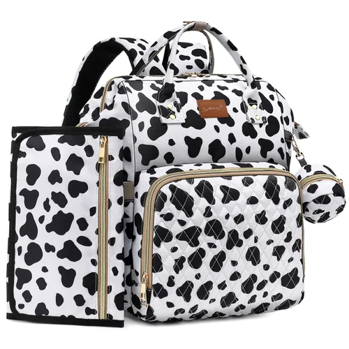 ROSEGIN Mochila para pañales con cambiador, funda para chupete, bolsa de bebé para niños y niñas pequeños - grande, elegante, bolsa de pañales