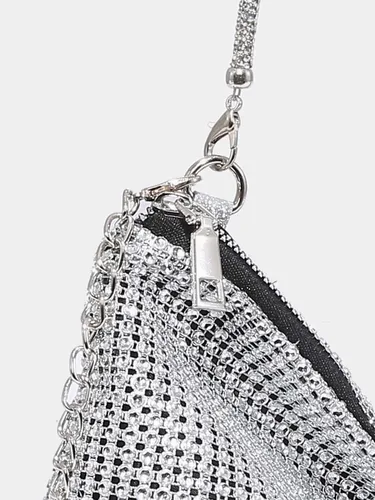 Miniatura 5 de Verdusa Bolso de noche con diamantes de imitación brillantes para mujer