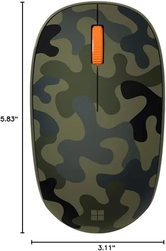 Miniatura 5 de Ratón Bluetooth Microsoft - Camuflaje Forestal. Diseño Compacto y Cómodo, Uso para Diestros y Zurdos, 3 Botones, Ratón Inalámbrico Bluetooth