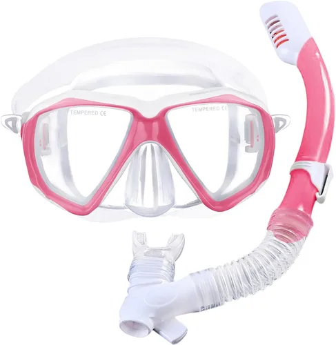 Gafas de natación para niños, máscara de buceo para jóvenes, antifugas, antivaho, cubierta de nariz, máscara de buceo de visión amplia transparente,