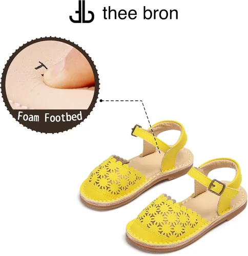 Miniatura 4 de THEE BRON Sandalias cómodas para niñas, zapatos para niños, sandalias rellenas