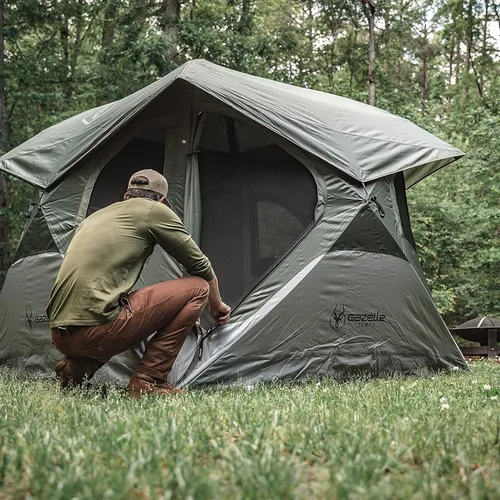 Miniatura 9 de Tienda de campaña Gazelle Tents™ T4 Hub, fácil instalación en 90 segundos, impermeable, resistente a los rayos UV, piso removible, amplias opciones