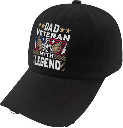 Miniatura 3 de dad Veteran, Myth Legend, Sun hat Hats for Men Fashion AllBlack Trucker Hats Gifts for Grandpa Baseball Caps