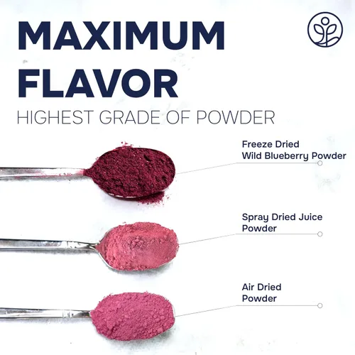 Miniatura 5 de Jungle Powders Polvo de arándanos silvestres liofilizados Bolsa de 3.5 onzas en polvo de arándanos para batidos, extracto de horneado, arándanos