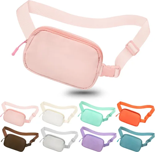 Riñonera cruzada para mujeres y hombres, bolsa para cinturón para senderismo con correa ajustable, riñonera para correr, entrenamiento, deportes,