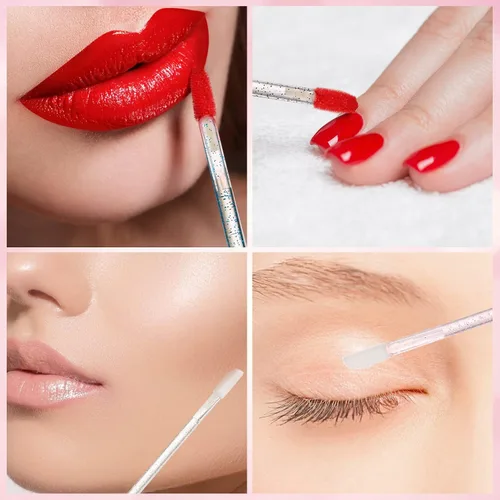 Miniatura 5 de 500 piezas desechables CrystaLip Brush aplicadores de brillo de labios, varitas de brillo de lápiz labial para cuidado de labios y kits