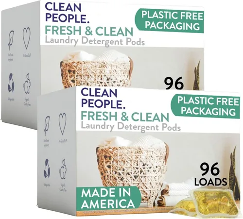 Miniatura 16 de The Clean People Cápsulas de detergente para ropa - Envase reciclable, hipoalergénico, lucha contra las manchas - Jabón de ropa ultraconcentrado