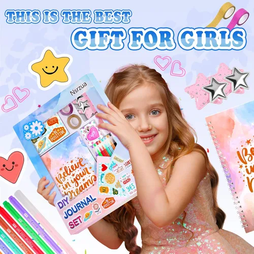 Miniatura 2 de Nsrzua Kit de Diario DIY para Niñas, Juguetes para Edades 8-14 y Regalos de Cumpleaños para Niñas
