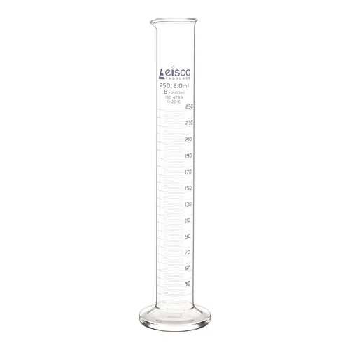 Miniatura 8 de Cilindro graduado, 3.4 fl oz - Tolerancia clase B ± 0.0 fl oz - Base redonda - Graduaciones azules - Vidrio de borosilicato 3.3 - Eisco Labs