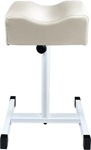 Miniatura 8 de Reposapiés de pedicura, silla de pedicura ajustable en altura, taburete de pedicura antideslizante para masaje, oficina o hogar (gris claro)
