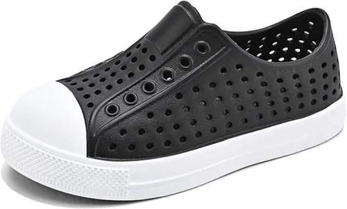 QLZ Zapatos de agua para niños y niñas, sandalias de jardín, zapatos de goma, zapatos de playa, antideslizantes, ligeros, transpirables, de secado