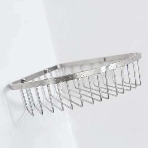 Miniatura 7 de Cesta de esquina para ducha, estante de ducha de baño de acero inoxidable, organizador para almacenamiento de ducha, estante de esquina de pared