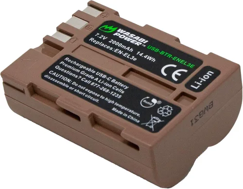 Miniatura 7 de Wasabi Power Batería USB (Serie Ginger) para Nikon EN-EL3e y Nikon D50, D70, D70s, D80, D90, D100, D200, D300, D300S, D700