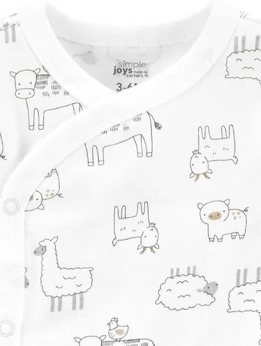 Miniatura 3 de Simple Joys by Carter's Body unisex de manga corta para bebés, paquete de 5