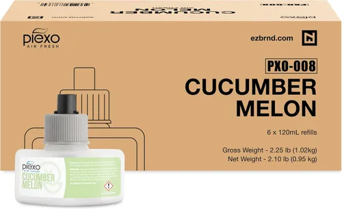 EZbrnd Piexo PXO-008 - Cartucho de repuesto para ambientador de pepino, melón y pepino, 4.1 fl oz (4.0 oz) x 6 unidades