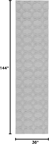 Miniatura 251 de Garland Rug Sparta - Alfombra antideslizante de polipropileno de 2 pies x 12 pies, color negro, ideal para salas de estar y pasillos, elegante