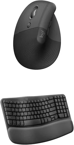 Miniatura 18 de Logitech Wave Keys & Lift Vertical Mouse - Combo de teclado y mouse inalámbrico ergonómico - con reposo de palma acolchado, Easy-Switch, Bluetooth
