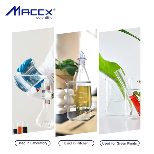Miniatura 6 de Vaso de vidrio resistente de 3.4 onzas (3.4 fl oz), 3.3 Griffin de borosilicato de forma baja con graduación impresa, paquete de 4, BKL100-004