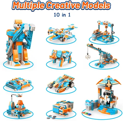Miniatura 2 de Apitor Robot S Robot Kit de construcción de robot S, aplicación programable 10 en 1, kit de codificación de robot RC/robótica de automóvil