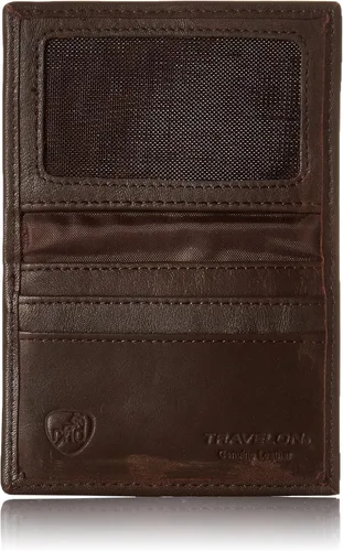 Miniatura 3 de Travelon Funda de tarjeta de bloqueo RFID, Marrón, Estuche para tarjetas Rfid Classic