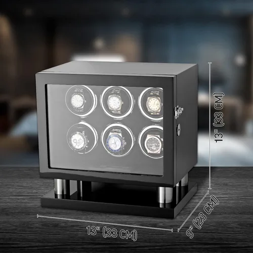 Miniatura 7 de Reloj enrollador para 6 relojes con retroiluminación LED, pantalla LCD y opción de parada de motor