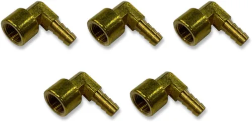 Miniatura 4 de Manguera de 3/8" ID a 3/8" hembra NPT FNPT 90 grados latón codo montaje combustible/aire/agua/aceite/gas/WOG (cantidad 01)