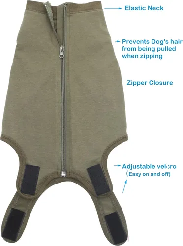 Miniatura 4 de Traje de recuperación de cirugía para perros – Después de la esterilización, heridas abdominales después de la recuperación quirúrgica, antilamida