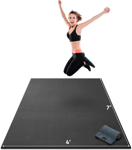 Gorilla Mats Alfombrilla de ejercicio grande de alta calidad, de 6 x 4 x 1/4 pulgadas, ultra duradera, antideslizante, tapete de entrenamiento para