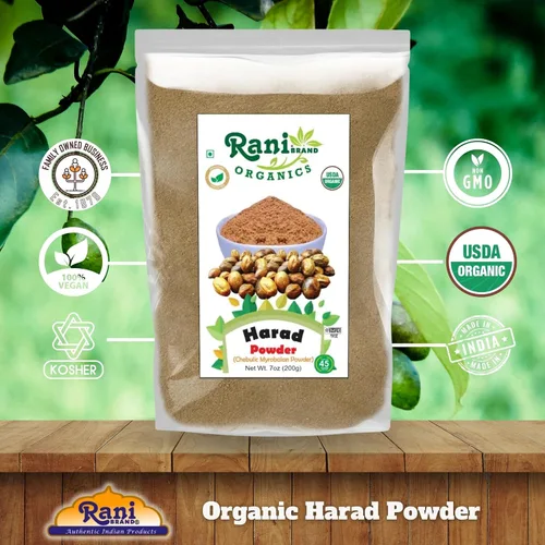 Miniatura 4 de Rani - Polvo orgánico Harad (polvo de mirobalan chebulic), 7 onzas, totalmente natural, sin color, apto para gluten, vegano, sin OMG, kosher, sin