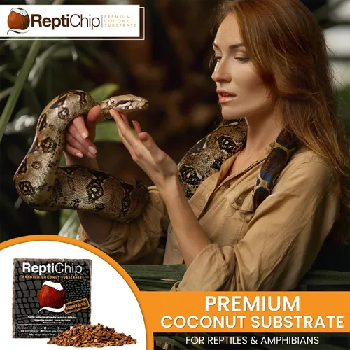 Miniatura 8 de ReptiChip - Sustrato de reptil con chips de coco de 72 cuartos de galón de capacidad, bloque de cáscara de coco orgánico comprimido para hábitat
