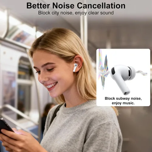 Miniatura 6 de Almohadillas de repuesto con infusión de espuma compatibles con AirPods Pro 3 (2025), comodidad superior, cancelación de ruido mejorada, ajuste