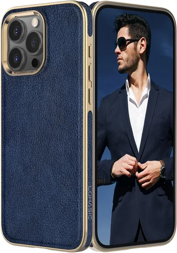 Miniatura 14 de LOHASIC Funda para iPhone 12 y iPhone 12 Pro - Fundas para teléfono i Phone 12 con borde cromado delgado, fundas de cuero de diseño suave, funda