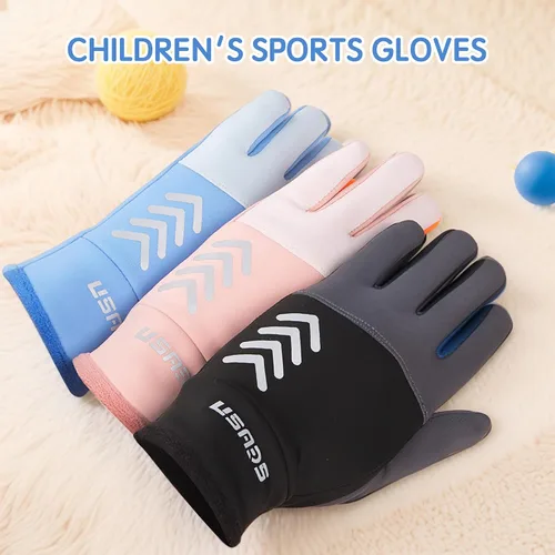 Miniatura 7 de Guantes de invierno cálidos para niños, ligeros, impermeables y antideslizantes, para ciclismo, patinaje sobre hielo, senderismo, nieve, niños