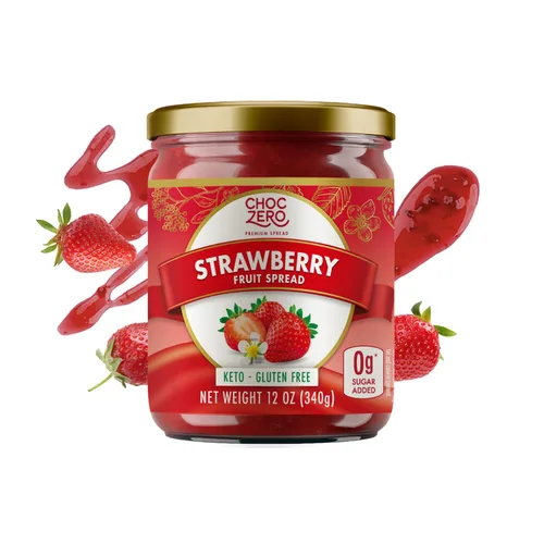 Miniatura 12 de ChocZero Mermelada de cereza negra Keto, sin azúcar añadido, baja en carbohidratos, apta para dieta cetogénica, alta en fibra, sin gluten, endulzada