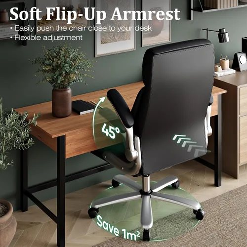 Miniatura 7 de Silla de oficina ejecutiva, silla de escritorio ergonómica, silla de computadora cómoda resistente de 500 libras con soporte lumbar ajustable