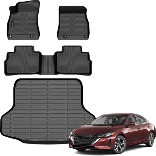 Miniatura 10 de Auxko All Weather Floor Mats Cargo Mat with Backrest Mat for Nissan Pathfinder 2022-2025 2026 TPE Liners Accessories Guard Odorless Anti-Slip Floor