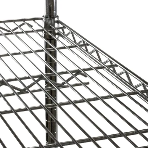 Miniatura 4 de Shelving Inc. Estantería de alambre cromado de 14 pulgadas de profundidad x 14 pulgadas de ancho con estantes de 2 niveles, capacidad de peso de 800