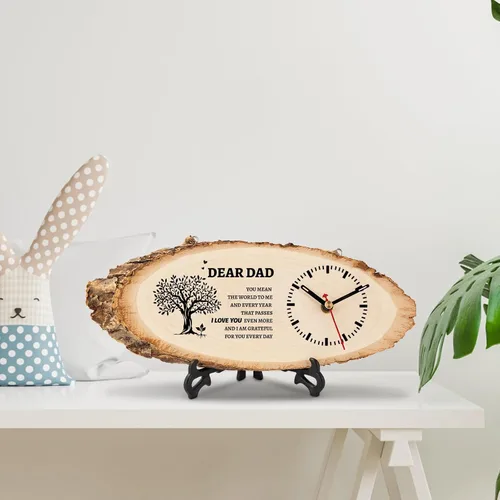 Miniatura 2 de Regalos para papá de hija e hijo, ideas de regalo de Navidad y cumpleaños para papá, reloj de madera, regalo personalizado para papá, regalos