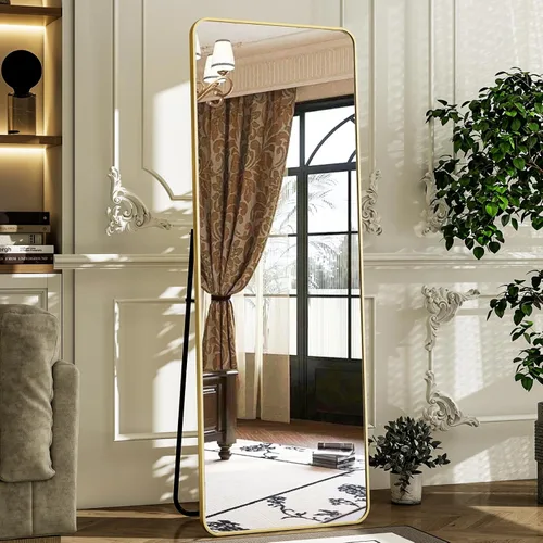 Miniatura 11 de HARRITPURE - Espejo grande de 71 x 32 pulgadas, espejo de longitud completa con soporte, espejo de cuerpo completo para piso, con marco rectangular