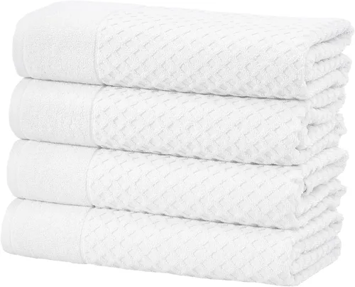 Miniatura 39 de Great Bay Home - Toallas de mano 100% algodón blanco, 6 toallas de baño suaves para manos, altamente absorbentes y de secado rápido, colección