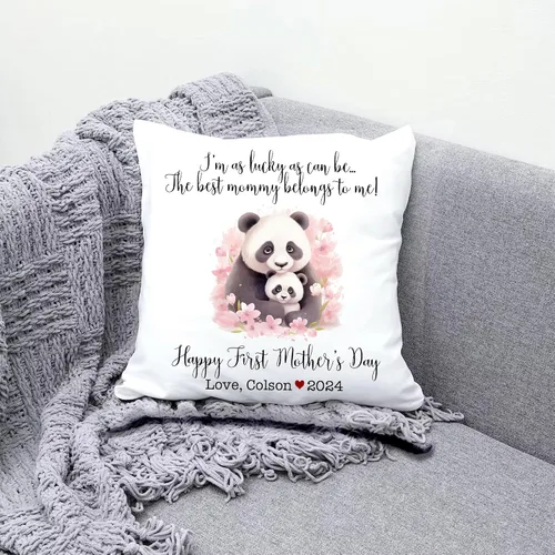 Miniatura 3 de Generic Panda, funda de almohada personalizada para el primer día de la madre, funda de almohada personalizada para el día de la madre, regalo